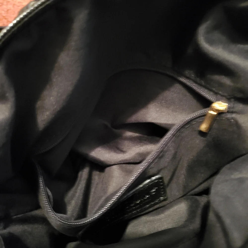Breezy Couture Woven Black Shoulder Bag